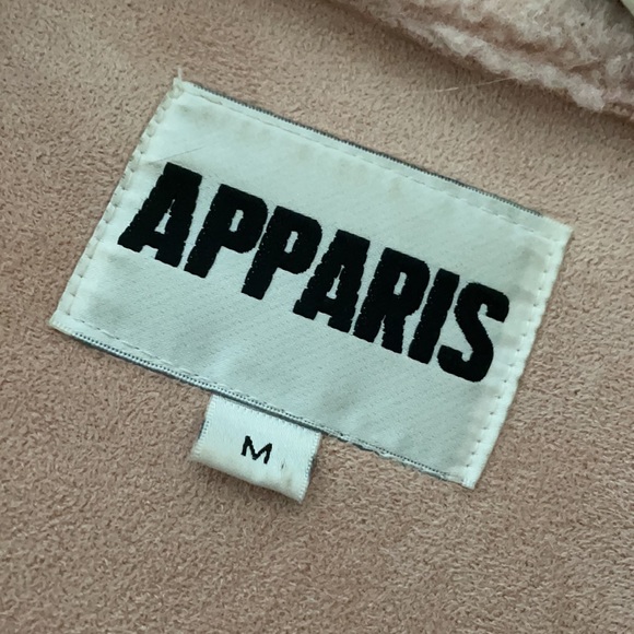 Apparis Pink Shearling Moto Jacket - Picture 2 of 5